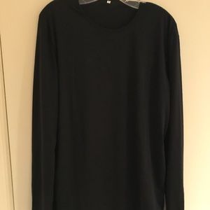 Bamboo fibre tee long sleeve (black)
